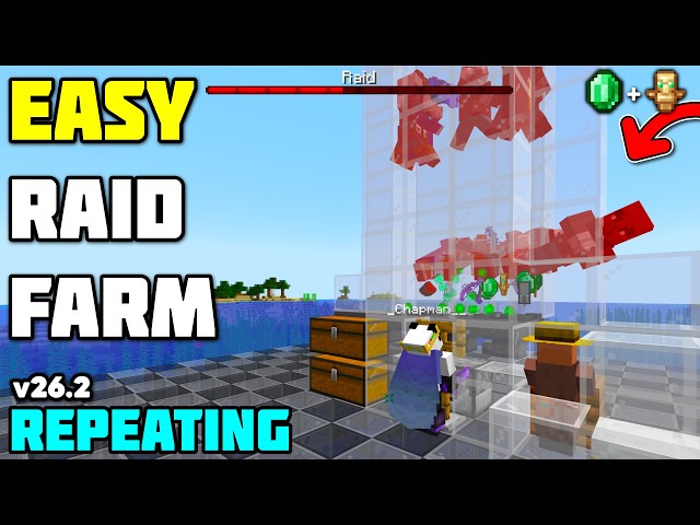 Easy Raid Farm Minecraft | Repeating Design (v26.2)