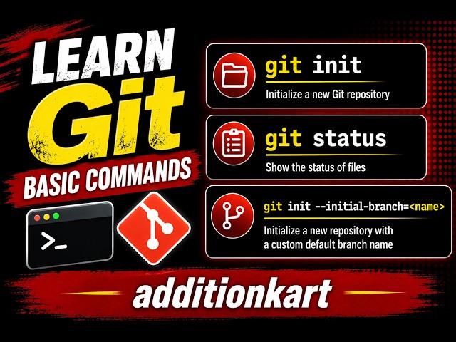 Learn Git Basic Commands |  Git Tutorial for Beginners