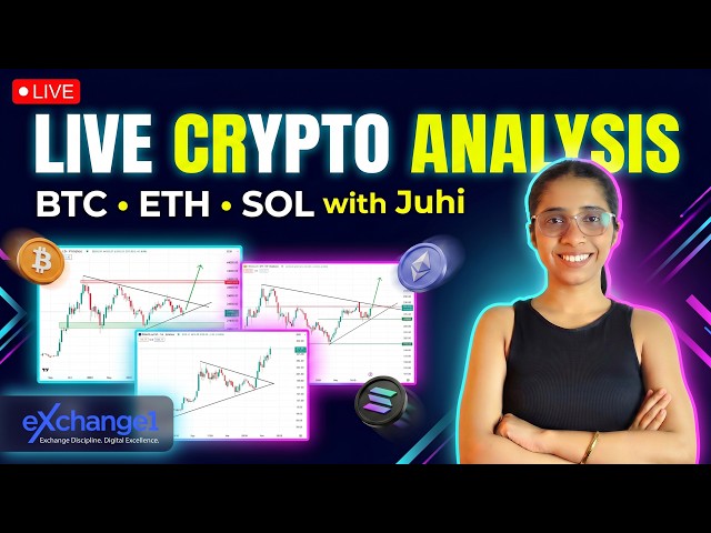 🔴 LIVE Crypto Analysis | BTC + ETH + SOL Analysis | Exchange1 | #shortsfeed #bitcoin #ethereum