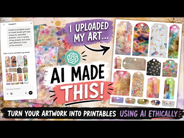 How I Turned My Own Artwork Into Printable Tags with AI