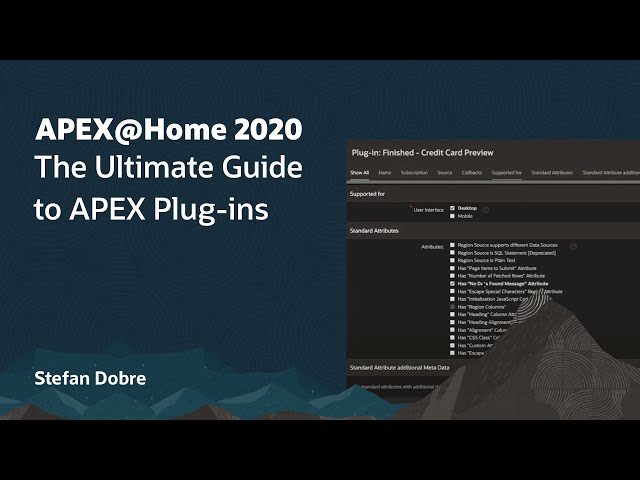 The Ultimate Guide to APEX Plug-ins - Stefan Dobre