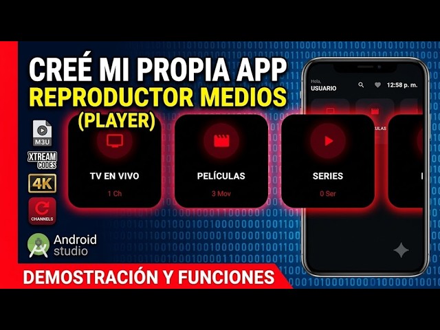 Creé mi propia App reproductor de medios (player) en Android Studio (Demostración y Funciones)