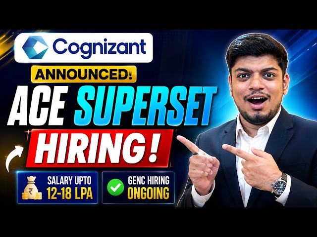 🔥Cognizant GenC & ACE Superset 2027 Hiring | BE/BTECH/ME/MTECH | Cognizant Hiring Process 2027