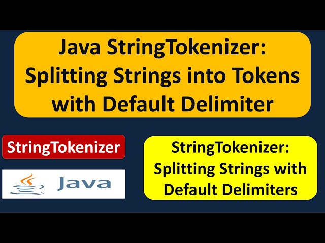 Java StringTokenizer Explained: Splitting Strings into Tokens with Default Delimiter