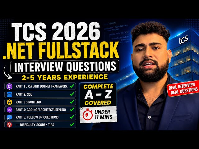 TCS FullStack Dotnet Developer Interview (ALL Questions✅)