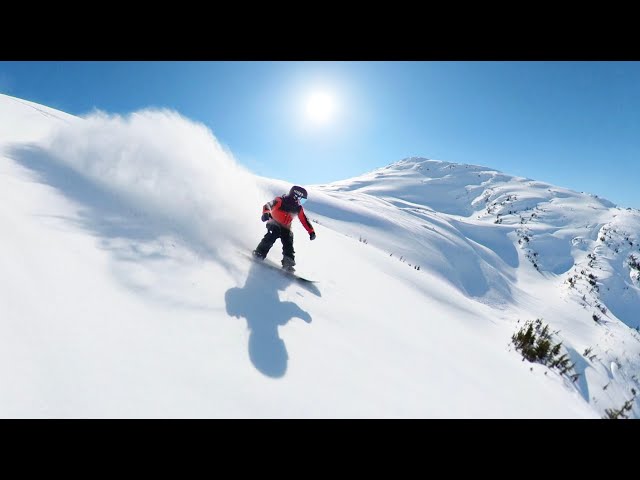 Alaskan Backcountry Snowboarding Powder Turns - (Top to Bottom)