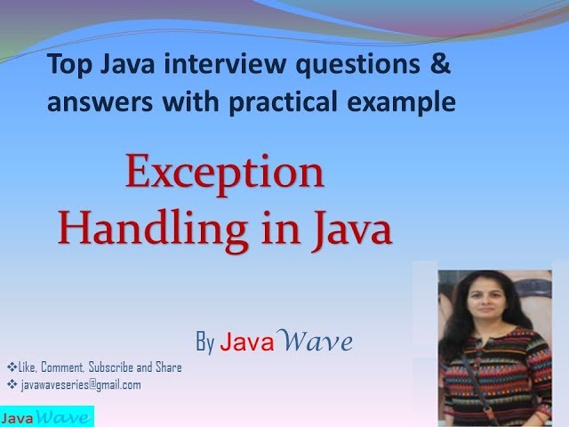 Exception Handling In Java. Checked and Unchecked Exception. Custom Exception Class in java