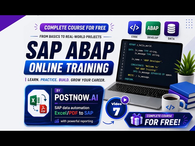 SAP ABAP Online Training | Complete SAP ABAP Course | Video 7