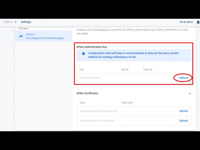 Upload APNS Auth Key Firebase | iOS Push Notification