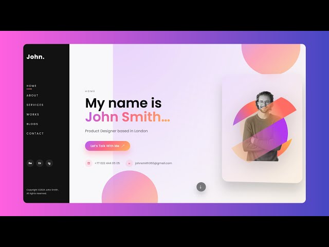 #4 🔥Build a Stunning Personal Portfolio Website Using HTML, CSS & JavaScript | Step-by-Step Tutorial