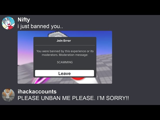 Scammer Tried Hacking My Roblox Account, So I Banned Them Using Admin!