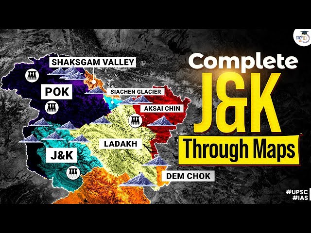 Understand Jammu & Kashmir with Map Animation | UPSC CSE | StudyIQ