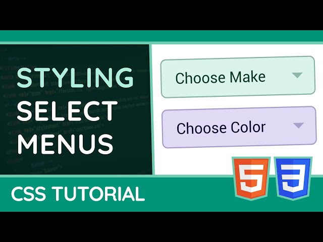 How to Style Drop Down Menus - CSS Web Design Tutorial