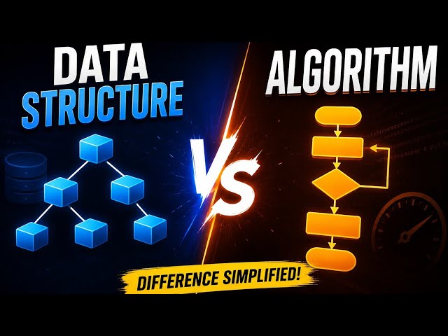 Data Structure vs Algorithm 🔥 | Difference Explained with Real Example #Algorithm
