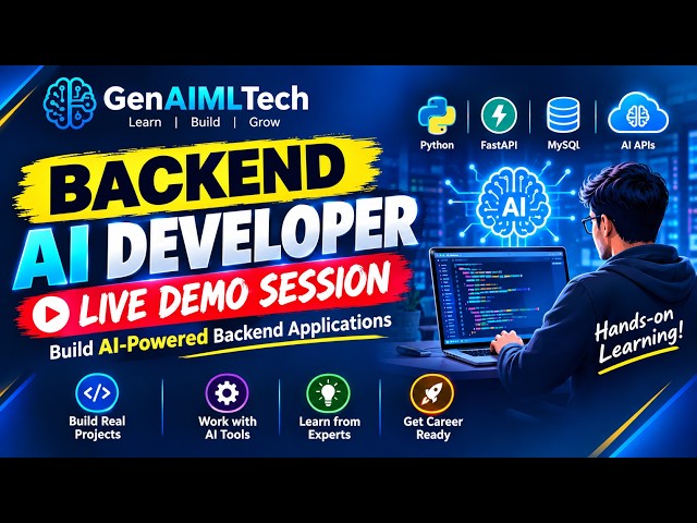 Backend AI Developer | Build AI-Powered Backend Applications | Live Demo | GenAIMLTech