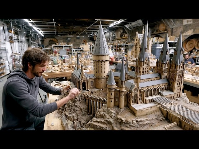Man Builds MINI HOGWARTS Castle with MOVING STAIRS in 2 YEARS | DIY by @WanliParkDIY