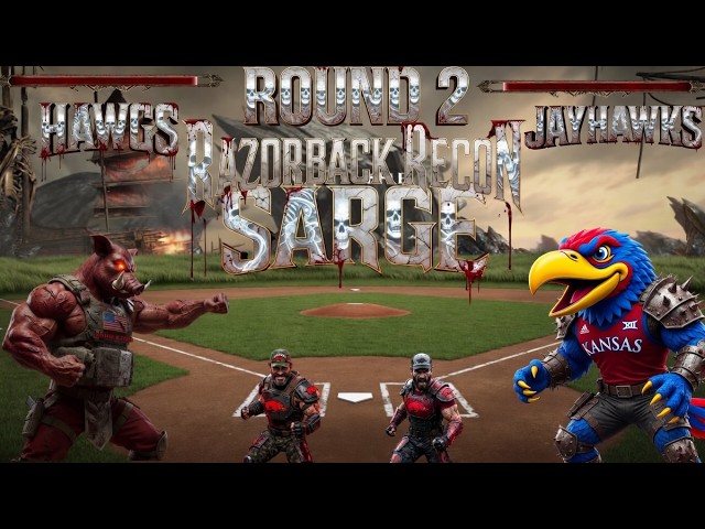 Arkansas vs Kansas Round 2 Fight #baseball #arkansasrazorbacks #wps #sports
