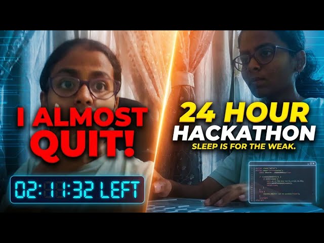 I coded for 24 hours straight.. and almost quit 💻 (Hackathon Vlog)
