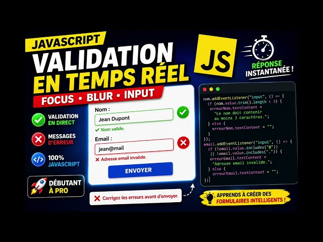 🚀 Real-Time Form Validation with JavaScript | Red Borders, Regex & DOM -5-