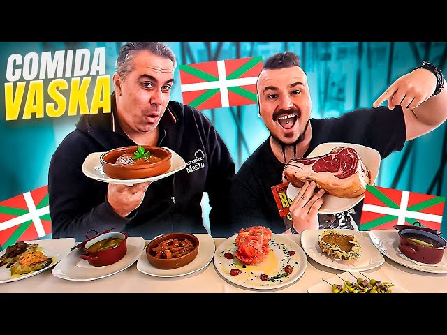 Trying traditional Basque food with Masito! I was amazed by the tomato!