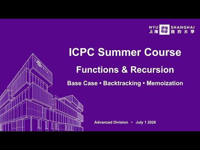 C++ Functions, Recursion & Backtracking | ICPC (Advanced)