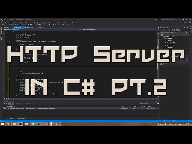 C# HTTP Server Tutorial (2/3)