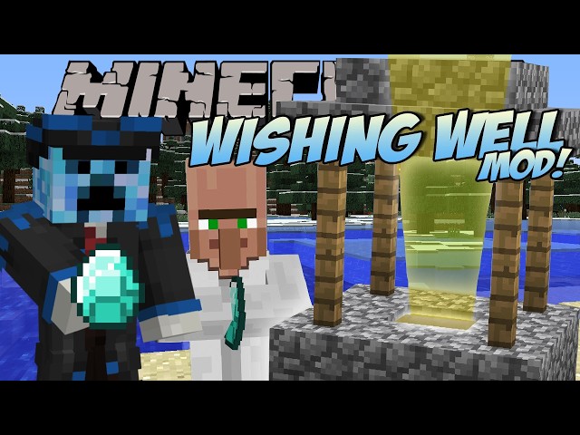 Minecraft | WISHING WELL MOD! (Riches, Lucky Villagers, & More!) | Lucky Block Mod Showcase 1.7.10