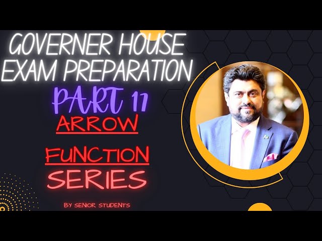 Typescript series: PART 17 ARROW FUNCTION. Governor house typescript exam .