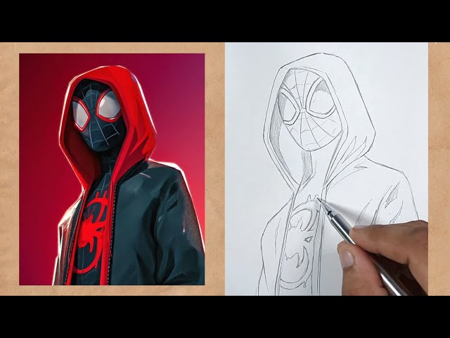 How To Draw Miles Morales From Spiderman Easy Drawing Tutorial 