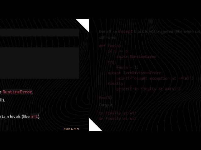 Understanding finally Execution in Recursive Python Functions with Exceptions