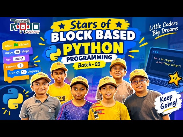 Block-Based Python Programming Batch-03 stars proudly explain the programs they created!