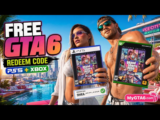 🌴 GTA 6 Free Pre Order for PS5 & Xbox 🎮 How to Get GTA 6 for FREE!