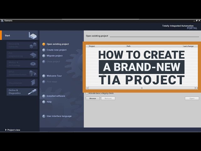 TIA Portal 101: The Beginner's Guide to Starting a New Project