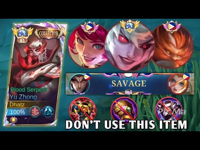 YU ZHONG BEST BUILD TO RANK UP FASTER SEASON 39!! (100% working)