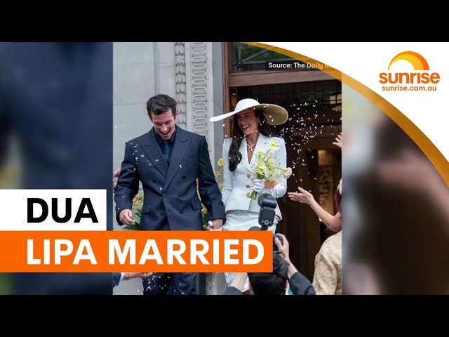 Dua Lipa marries Callum Turner in London | Sunrise