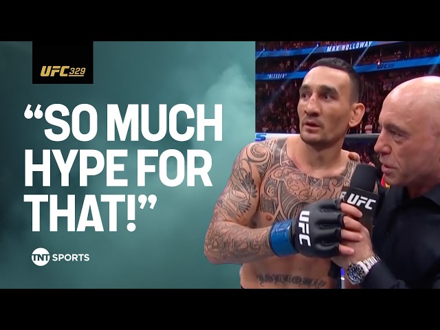 Max Holloway REACTS after Conor McGregor blows out knee in first-minute #UFC329