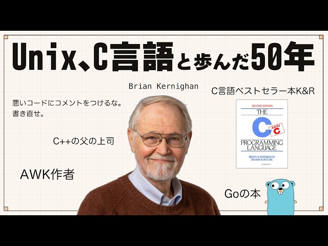 [History] The Story of Brian Kernighan: Creator of Unix and AWK. 50 Years with Unix and C.