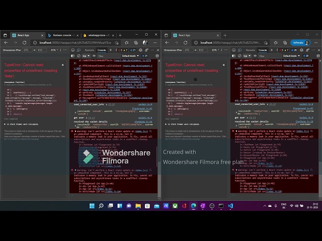 Building chat app real time with React, Firebase, Node, Socket and solving errors on the go