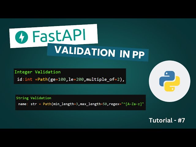 Validation in PathParameter  FastAPI Tutorial | Tamil