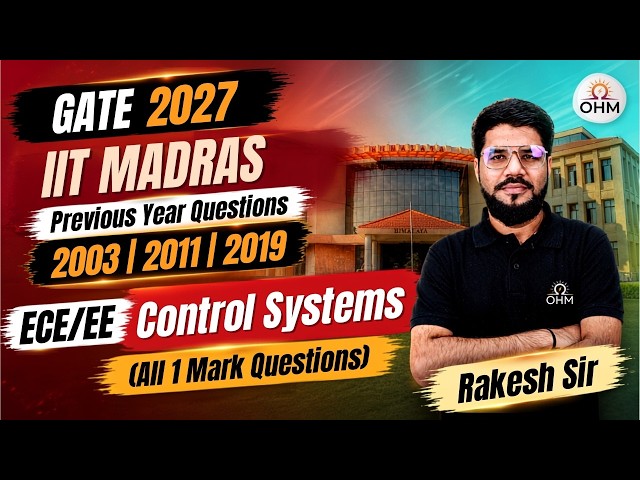 Control Systems PYQs | IIT Madras GATE Papers (2003, 2011 & 2019) | 1-Mark Questions | GATE 2027