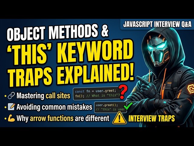 JavaScript Object Methods & this — Interview Questions & Answers | Methods, this & Common Traps