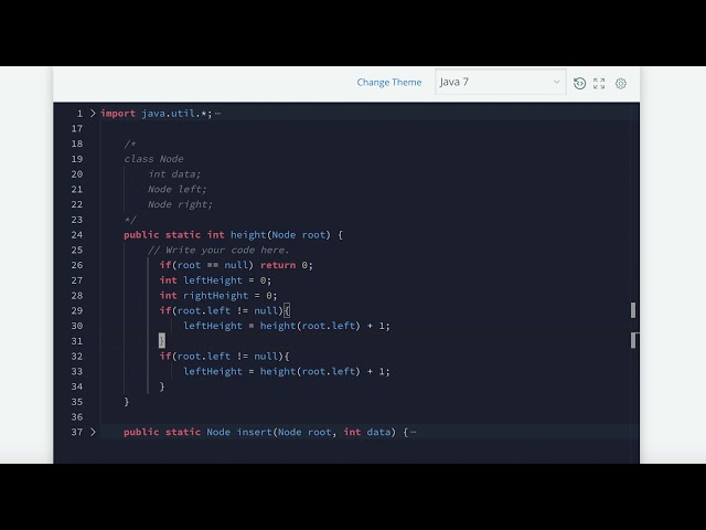 Hacker Rank - Height Of A Binary Tree (Java)