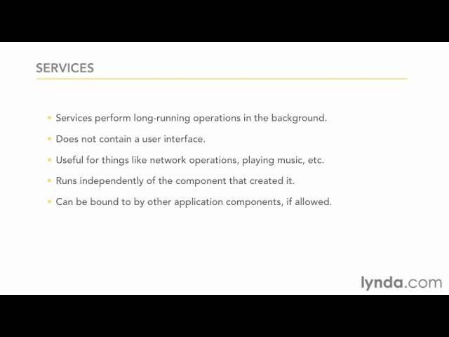 Android Training Android App Fundamentals: Overview