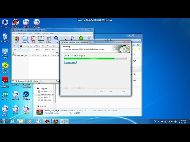 installing mikroC for AVR