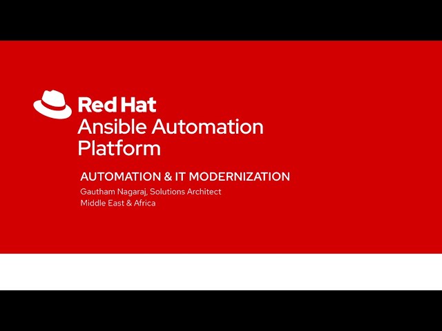 Introduction to Red Hat Ansible Automation Platform