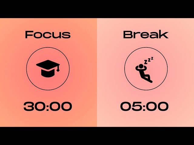 📚Study with Me - 30 minutes Focus, 5 minutes Break | 30/5 Pomodoro Timer | with Brown Noise 🎧