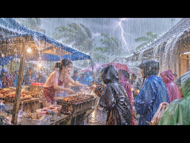 🚨 VERY BAD WEATHER! Torrential Rain, Violent Winds & Blinding Lightning HIT THE VILLAGE 🌪️⚡