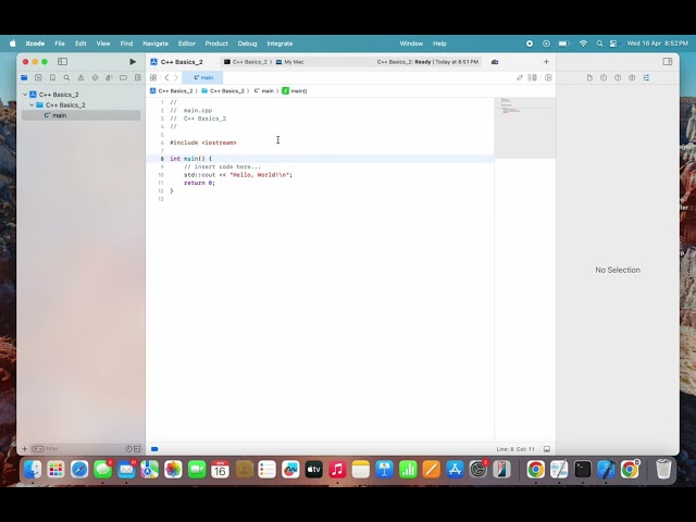 "Run Your First C++ Program in Xcode | MacBook M3"