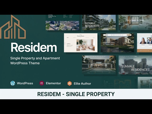 Residem WordPress Theme for Single Property Listings
