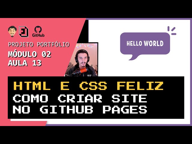 Como criar site no GitHub pages | Mód02 - Aula 13